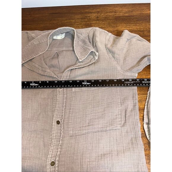 Current/Elliott Shirt Dress Cut Off Raw Hem - Picture 5 of 7